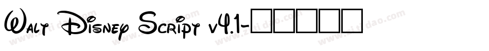 Walt Disney Script v4.1字体转换
